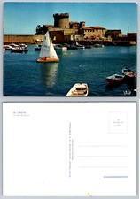 Vintage Postcard Ciboure, France - Fort de Socoa Harbor & Sailboats picture