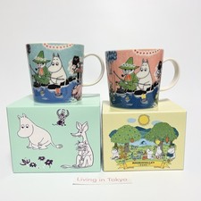 Set of 2 Moomin ARABIA Mug 2026 SIMPLE JOY Pink Park Blue Japan picture