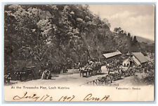 1907 At The Trossachs Pier Loch Katrine Scotland Antique Posted Postcard picture
