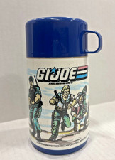 Vintage 1986 GI Joe Aladdin Thermos A Real American Hero Blue 8oz picture
