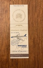 Imperial Service DC-8 Jet Service Northwest Orient Airlines Matchbook Cover (Y1) picture