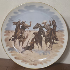 Vintage Western Plate Gorham China Frederic Remington 