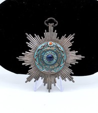 Silver China Qing Dynasty Imperial Order Of The Double Dragon brooch picture