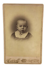SHEFFIELD, ILLINOIS 1890 1900s Baby Vignette Victorian Cabinet Card picture