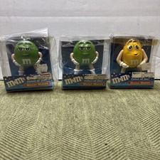 Vintage 2003 M&M’s Motor Mates Green & Yellow Figures NIP Lot of 3 picture