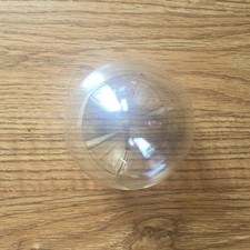 Round Clear SILVESTRI   3” Glass Christmas Ornament Iridescent Handblown Taiwan picture