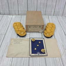 Vintage NS Meyer epaulette shoulder Boards Officer Rank In Box N.S. Meyer Button picture
