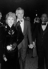 Steve Martin with Bernadette Peters outside attending a formal eve- Old Photo picture