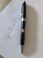 Financial Times Metal Collectable Pen Black with Blue Ink Newspaper Advertisemen picture