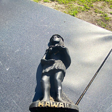 Hawaii Hula Girl Dancer Figurine Statue Poly-Art Black Base “HAWAII” picture