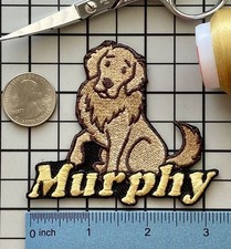 Golden Retriever Dog Patch Personalized Custom Iron-on Badge / Name Tag/Pet Gift picture