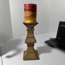 Vintage Style Candle Holders Cream And Brown picture
