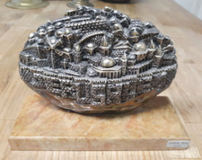 Excellent Zadok Arts Israel Jerusalem 925 Sterling Silver Overlay Sculpture picture