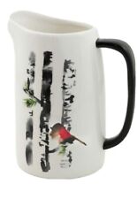 Boston International Holiday Ceramic Drink Pitcher, 5.5 Cups, Bird In Birch picture