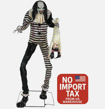 7-Foot Animated Sweet Dreams Clown Prop with Sound & Motion - Creepy Halloween picture