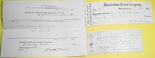 1907 Knights Templar Morristown NJ Masonic Check Voucher Trio Jacob Boehle Gift picture