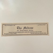 The Melrose An Apartment Hotel Maude Miller 1924 Chicago Ad TAK3-M24 picture