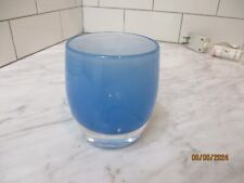 Glassybaby Candle Votive Holder Blue KEEP COOL W/Tag picture