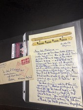 Ginger rogers handwritten letter to famous play writer John Osbourne JSA picture