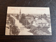 Lithograph Marysville California Panoramic Town Scene 1908 Yuba County picture