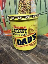 VINTAGE 1960 DADS ROOT BEER 5 GALLON SYRUP CAN DRUM SIGN COCA COLA 7UP PEPSI DP picture
