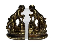 Vintage S.C.C. Brass Big Horn Sheep Ram Bookends Book Ends 1974 Rare picture