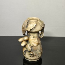 Antique Turn Teplitz Austria Art Nouveau Pottery Oak Leaf Acorn Vase c1900 picture