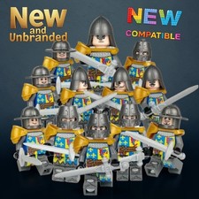 12🛡 Figure Lot Set Medieval Knight Minifigure Army Pack Swords Shields Knights  picture