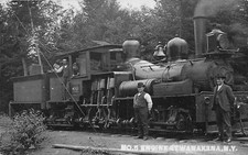 PC1/ Wanakena New York RPPC Postcard Shay#5 Railroad Rich Lumber Co c1910 450 picture