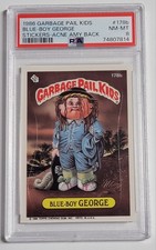 1986 Topps Garbage Pail Kids GPK Blue-Boy George Psa 8 #178b Acne Anne Back  picture