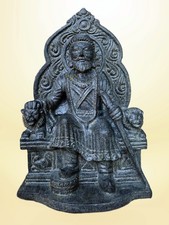 Buy Genuine 12 Inch Handmade Chhatrapati Shivaji Maharaj Black Stone Statue picture
