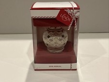 Lenox 2018 Annual Ornament Ivory Pierced Gold Platinum Bas Relief Christmas NIB picture