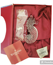 2013 Waterford Crystal Seahorse Hanging Ornament With Enhancer Papers And Box picture