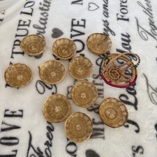 Vintage Miniature Round Wicker Baskets 10 Pieces Lot Set 2.5” Handmade Mini picture