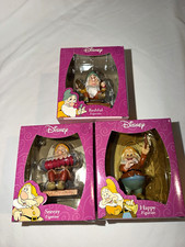 Enesco Disney Snow White Dwarfs Figurines Bashful Happy Sneezy 2002 CVS 3-4.9