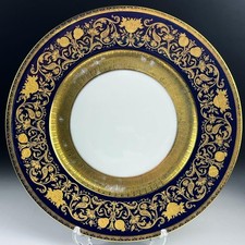 C.M. Hutschenreuther Hohenberg Antique Serving Plate 26.7cm Cobalt Gold Pomegran picture