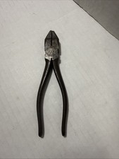 Vintage Kraeuter 1950s Lineman Pliers w/ Cutters Forged Steel 1801-6 USA picture
