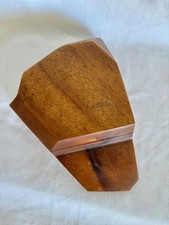 Hawaii PIECED SOLID KOA WOOD BOX w/ lid O'AHU SHAPE  8