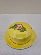 Antique Birks Rawlins & Co Stoke-On-Trent England Hand Painted Covered Jam Dish picture