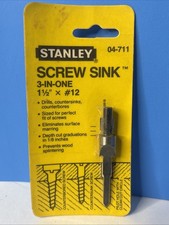 VTG 1986 Stanley Screw Sink 3-In-One 04-711 1-1/2