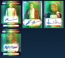 TOPPS STAR WARS CARD TRADER TOPPS FINEST CHROME GREEN WORKBENCH SIGNATURE SET W2 picture