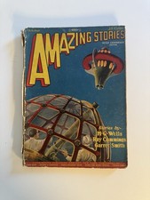 Amazing Stories Oct 1927 Vol 2 #7 Paul UFO Dome HG Wells Cummings Sci-Fi picture