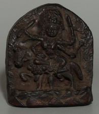 Rare Tibet 1800s Old Antique Buddhist Clay Tsa Tsa Buddha Statue Palden Lhamo picture