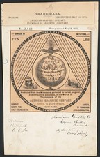 New York NY 1875 American Graphite Co Perfect Lubricator Trade Mark Poster picture