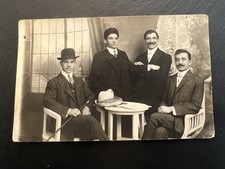 Antique Pre WW2 1912 Wien Vienna Photo Postcard Sharp Men  Cane  picture