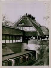 GA7 1953 Original Photo WEST BERLIN GERMANY SUBWAY STATION Straw Roof Postwar picture