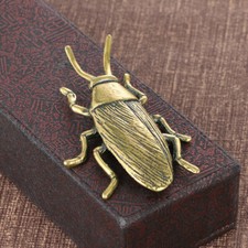 Brass Cockroach Figurine Statue House decoration Reptile Animal Figurines Toys picture