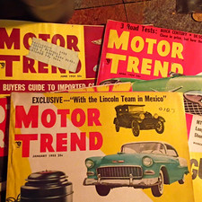 Motor Trend Magazine Jan-Feb-Mar 1955 Issues Buyers Guide to '55 Cars & Imports picture
