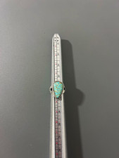 Sterling Silver Turquoise Teardrop Ring Native American Navajo Style Size 7 picture