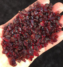 100g  TOP Natural Pretty RED Garnet Rough Rock Polished Particles sl002 picture